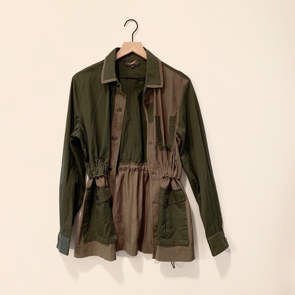 Jane Plus One Army Button Down Jacket - image 1